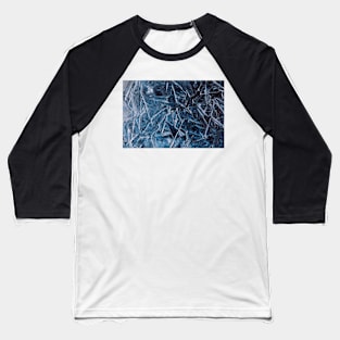 Winter Frosty Snowflake Close-Up Baseball T-Shirt